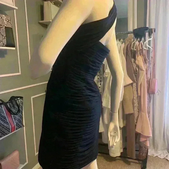 Laundry by Shelli Segal Little Navy Blue Stretch Midi Dress size 10 - Picture 8 of 10